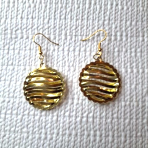 Hollow Gold Sphere Earrings