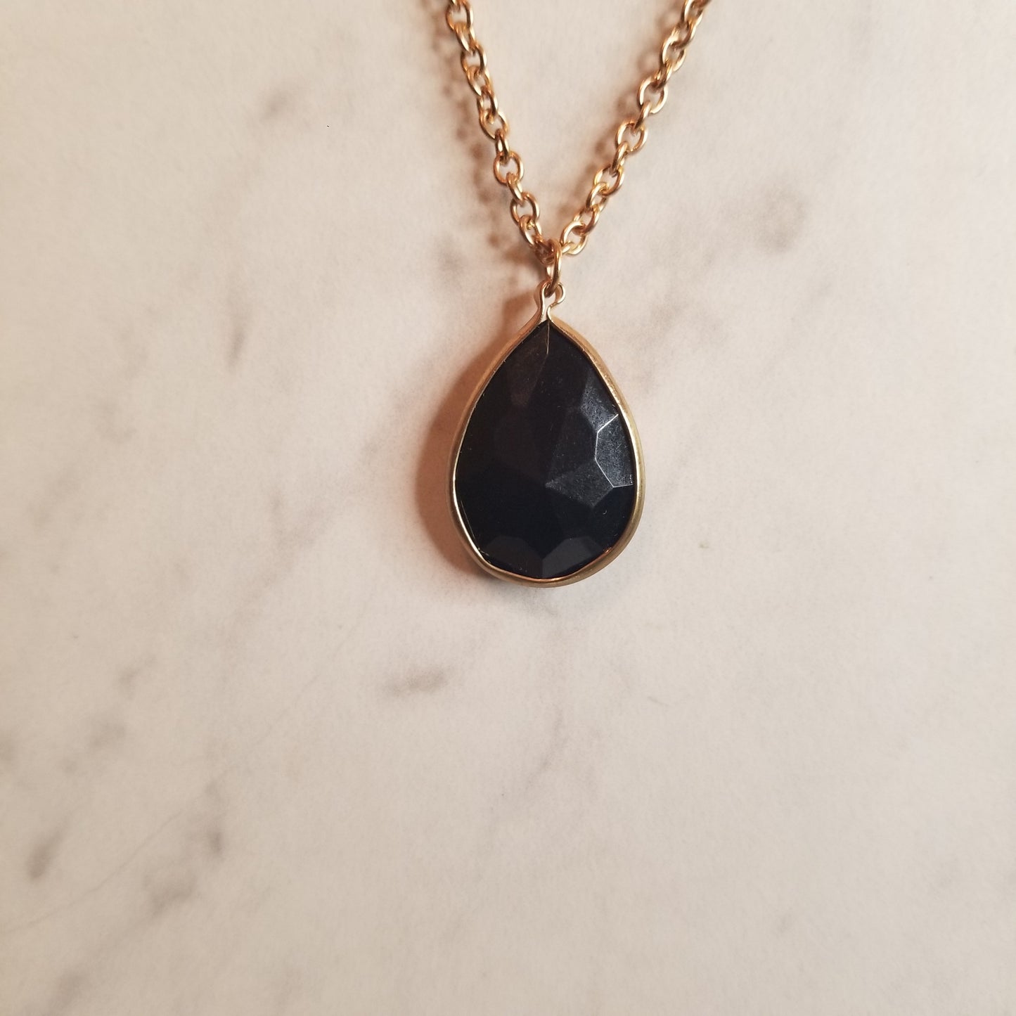 Black bead necklace