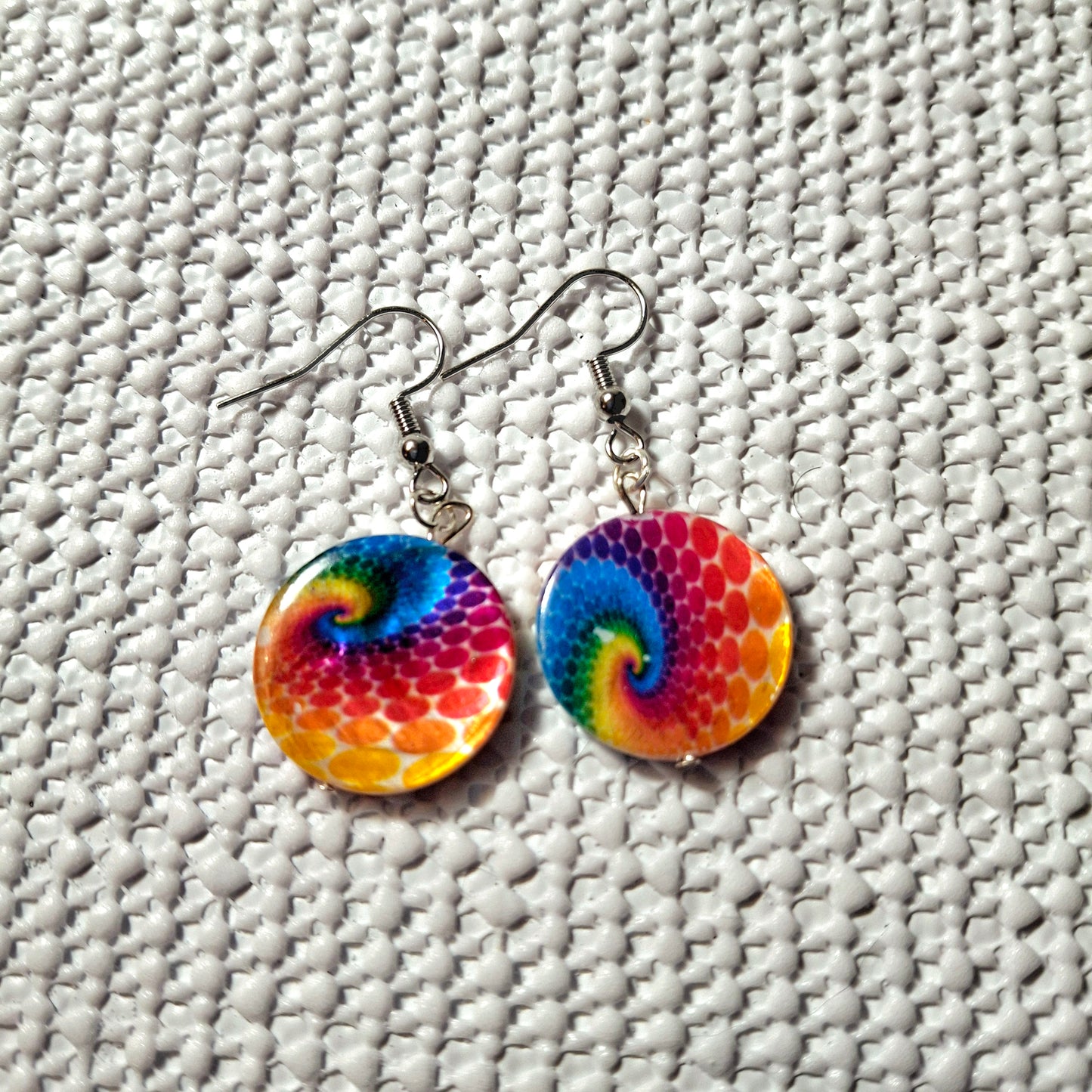 Rainbow swirl earrings