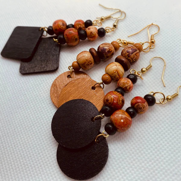 Printed Drop Earrings