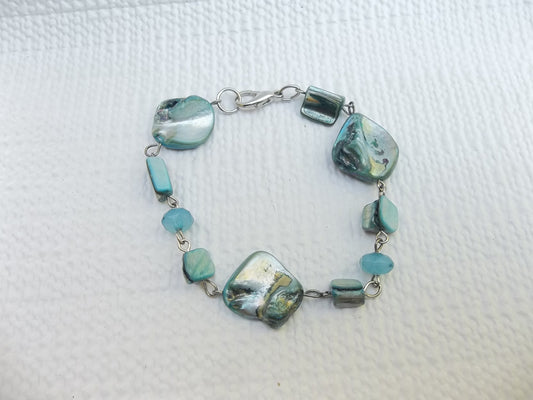 Teal Shell Bracelet