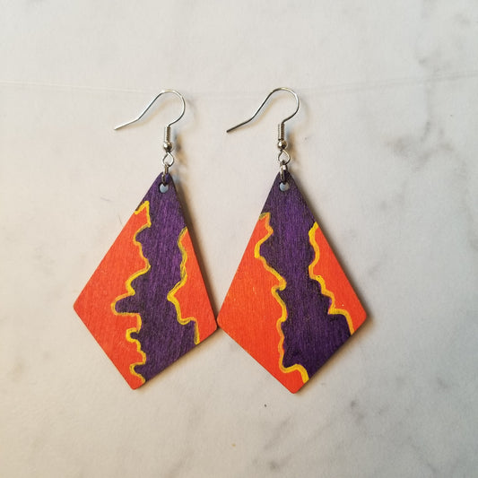 OP wave earrings