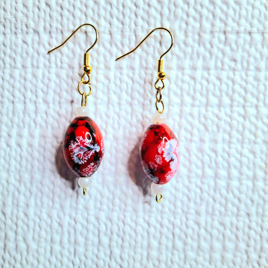 Red Detail Earrings