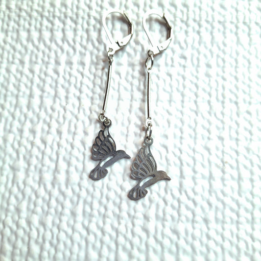 Dove drop earrings