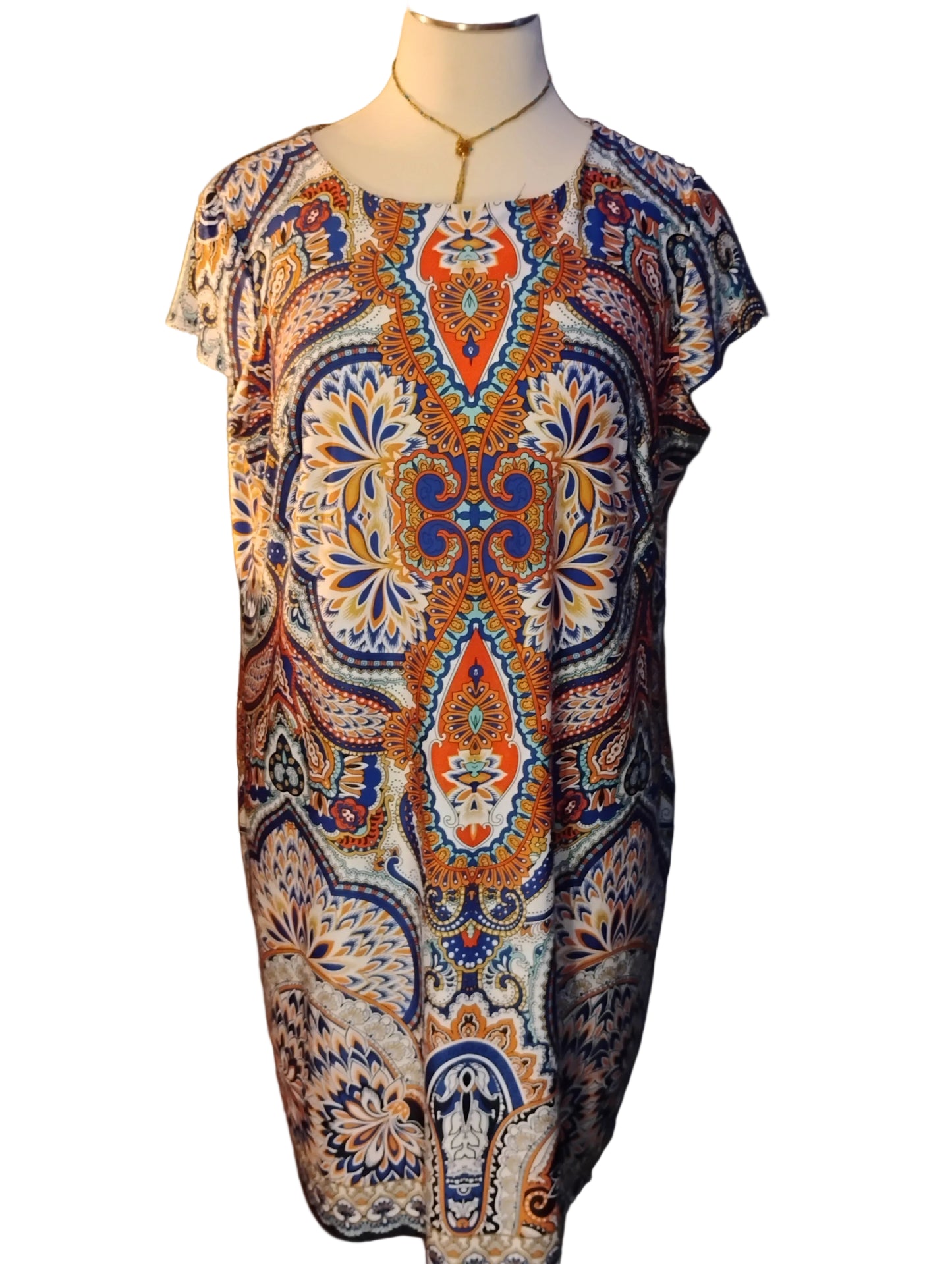 Floral orange Dress