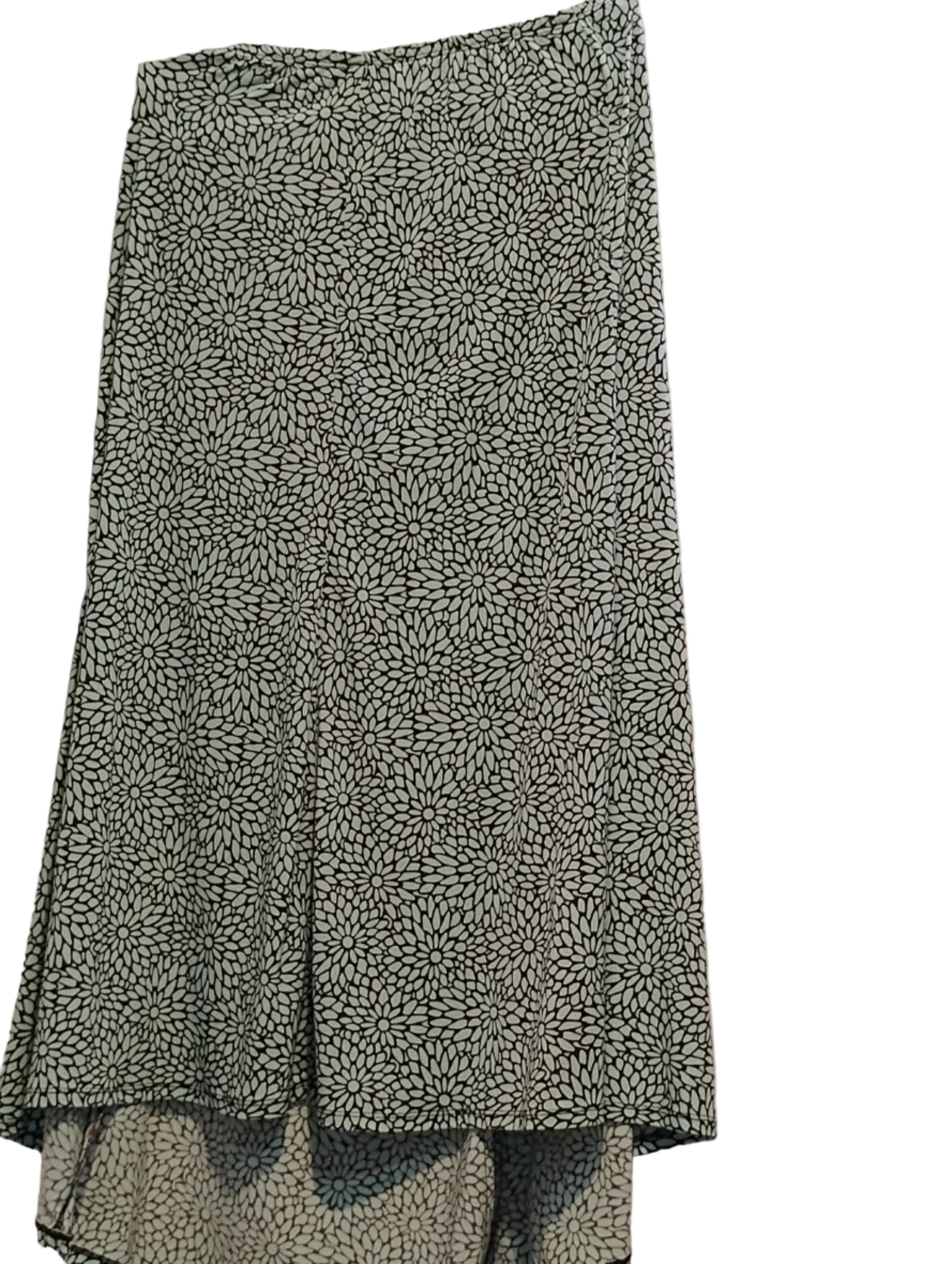 Folded green and white patterned fabric on a white surface