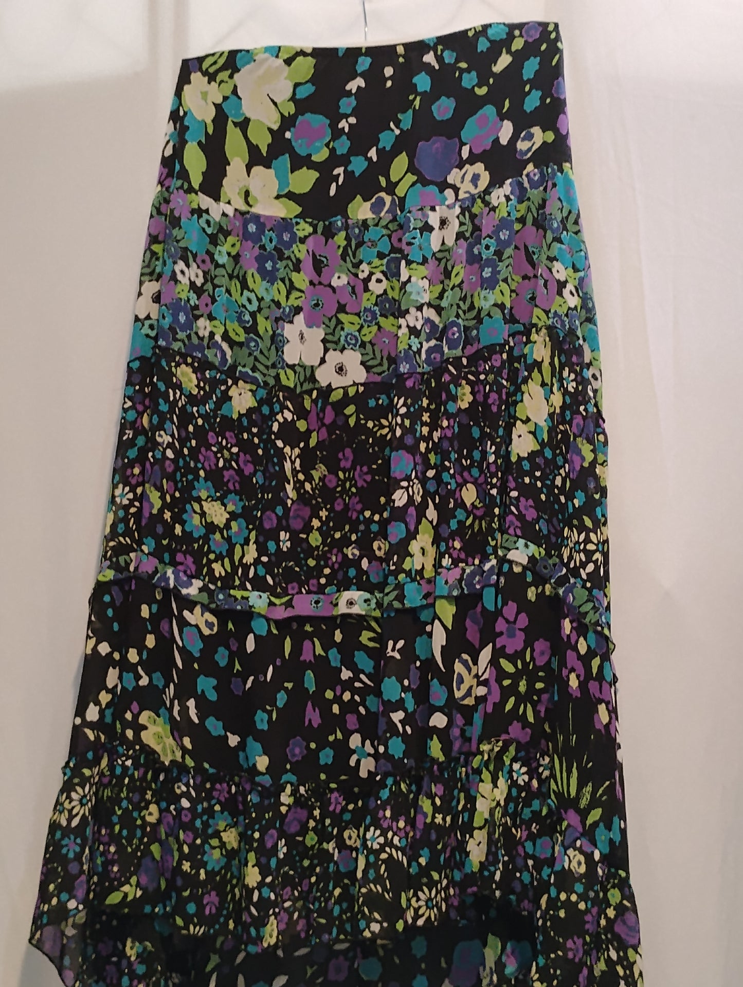 Floral-patterned fabric on a white background