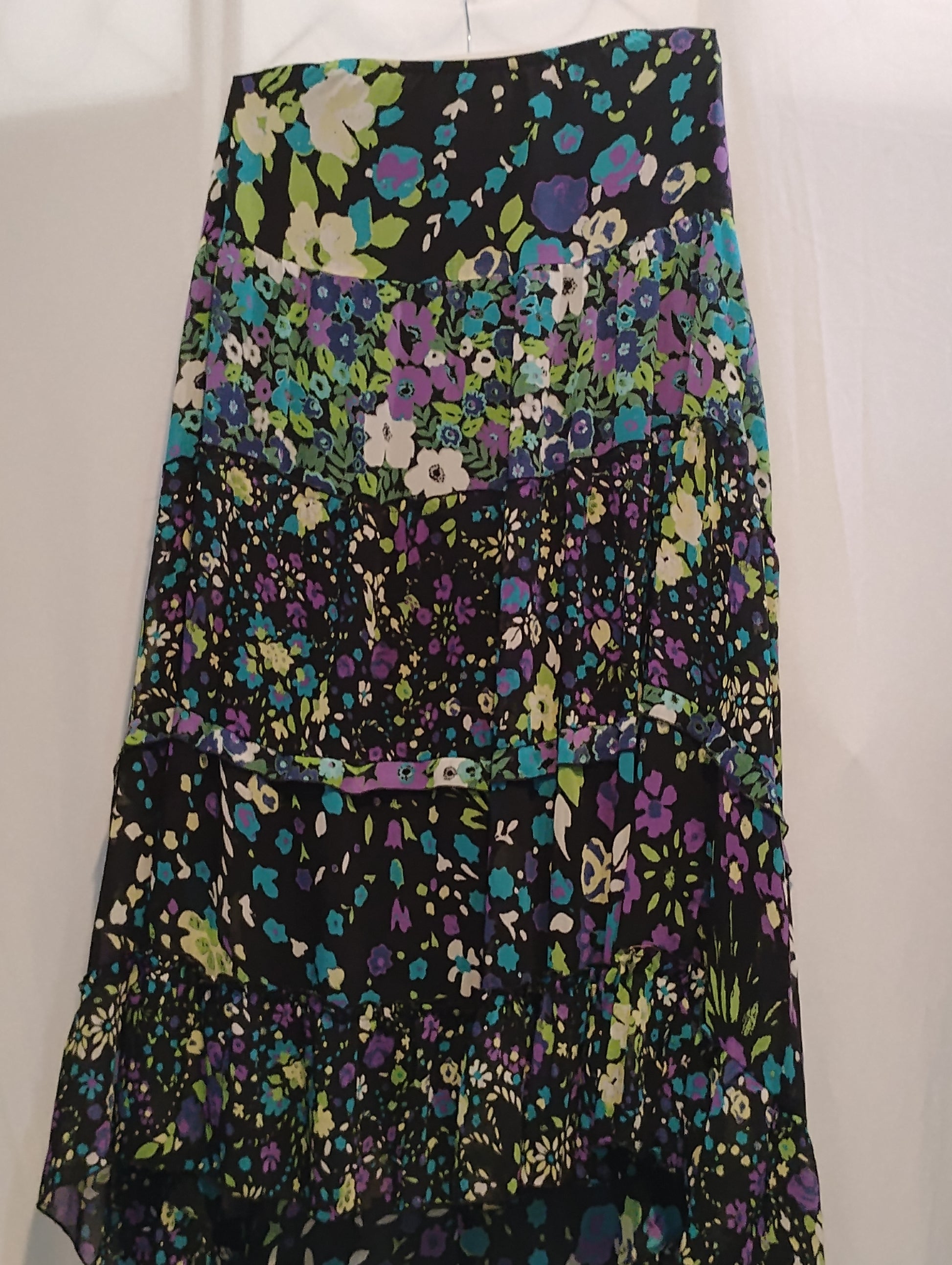 Floral-patterned fabric on a white background