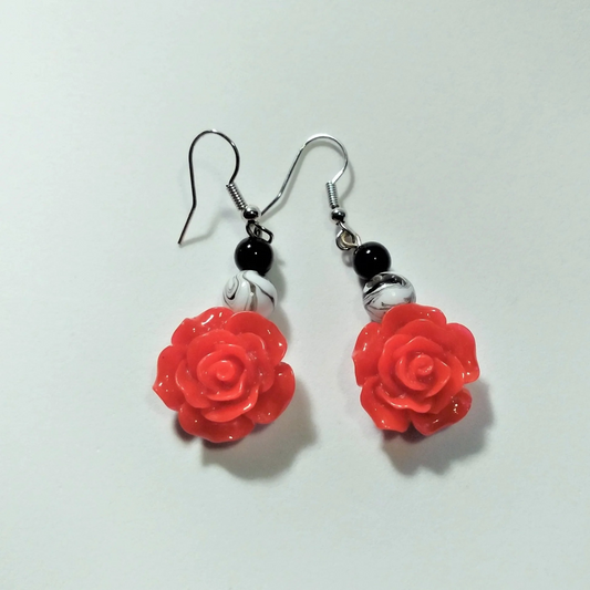 Rose Bead earrings